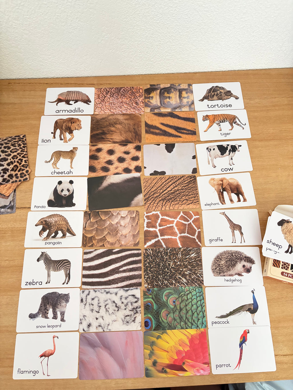 Jeu de cartes d’association Montessori – Animaux