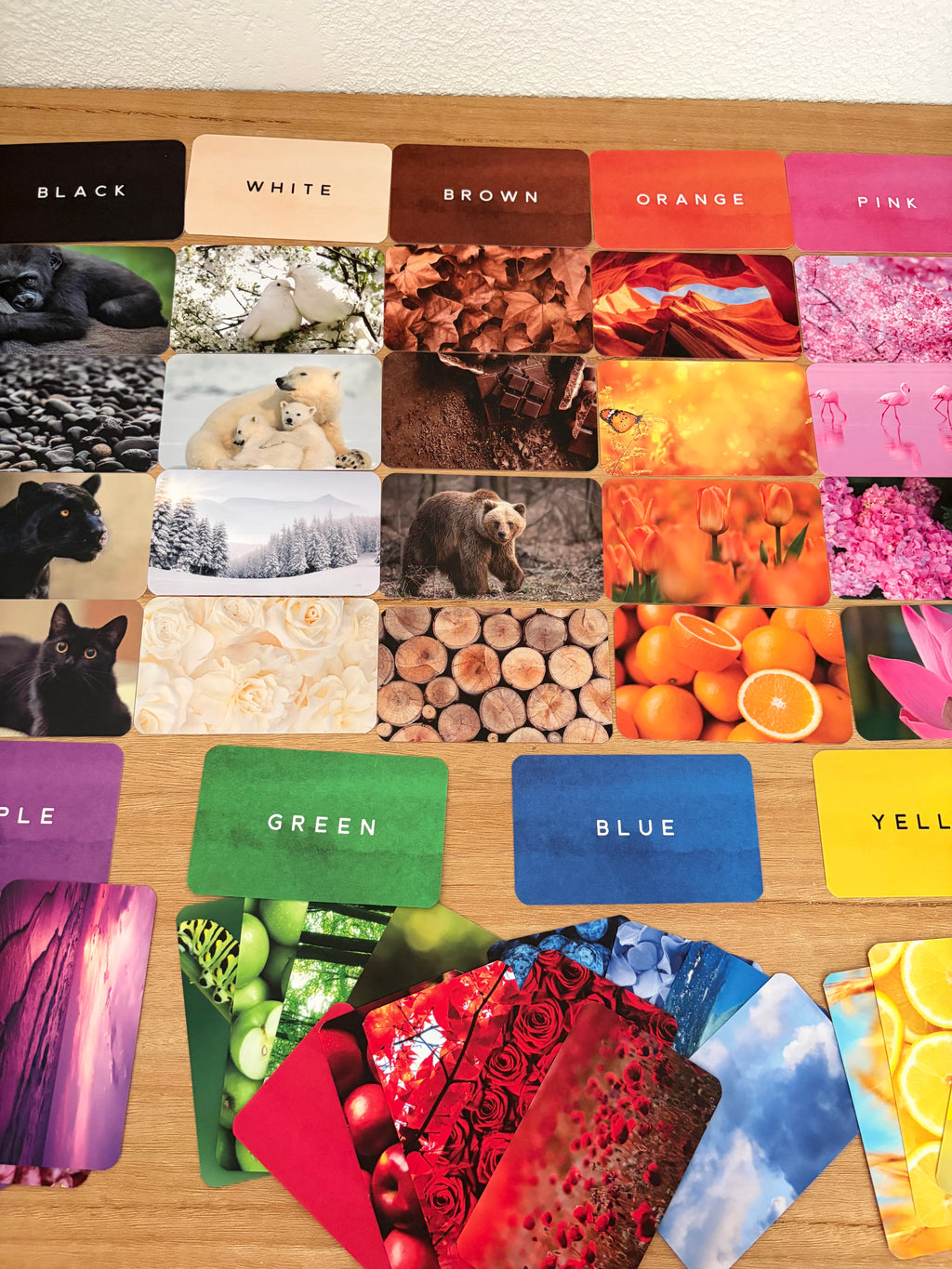 Jeu Montessori cartes couleurs – 40 cartes