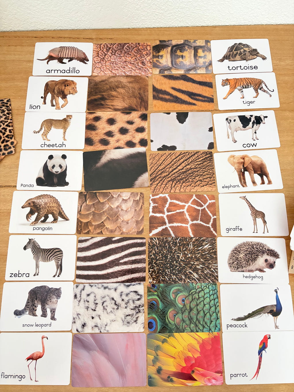 Jeu de cartes d’association Montessori – Animaux