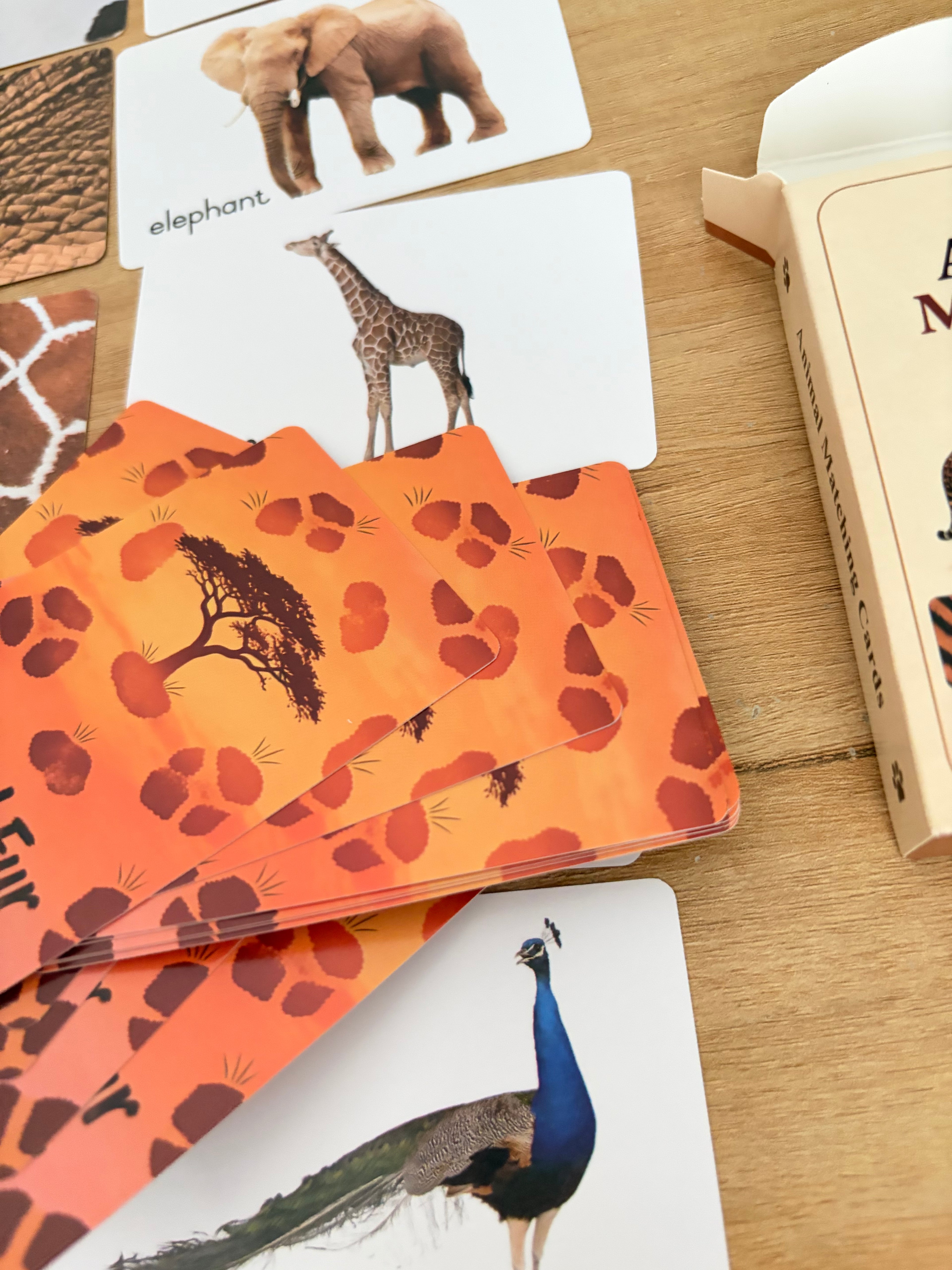 Jeu de cartes d’association Montessori – Animaux