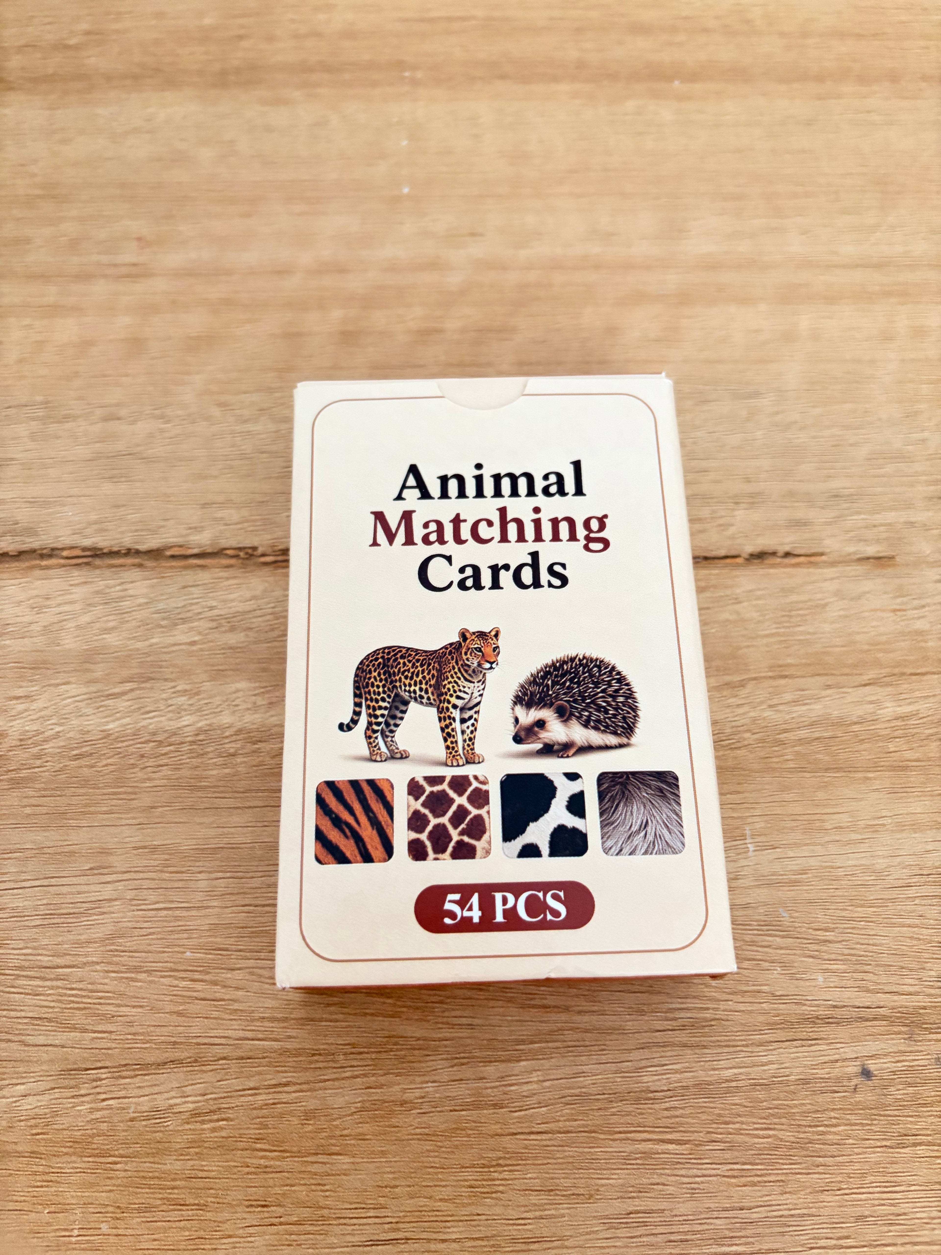 Jeu de cartes d’association Montessori – Animaux